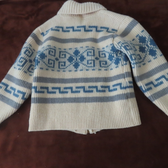 VTG 70s Mens Pendleton USA Sweater Jacket 100% Wool Lebowski Dude Cowichan Sz M - Picture 5 of 9